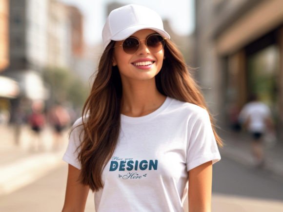 Download Beautiful Girl T-shirt Mockup Template - Shirt mockup template Collection