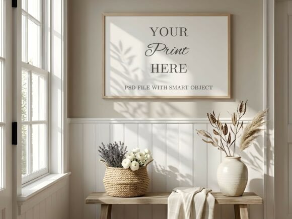 Download Coastal Horizontal Frame Mockup Interior - Frame mockup Collection