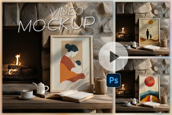 Download Frame Mockup Animation PSD Smart Object - Frame mockup Collection