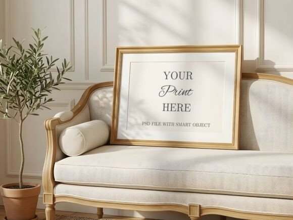 Download Horizontal Frame Mockup Elegant Sofa - Frame mockup Collection
