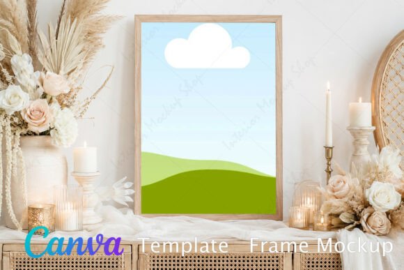 Download Living Room Frame Mockup Graphic - Frame mockup Collection