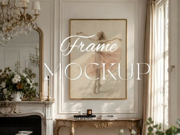 Download Parisian Living Room Frame Mockup PSD - Frame mockup Collection
