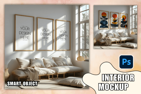 Download PSD Frame Mockup Set of 3 Frame Mockups - Frame mockup Collection