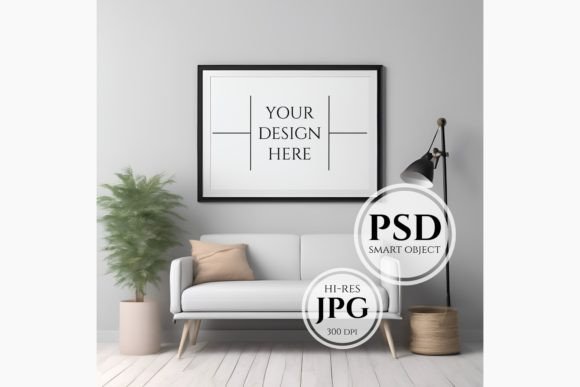 Download Landscape Frame Mockup, Wall Art Mockup - Frame mockup Collection