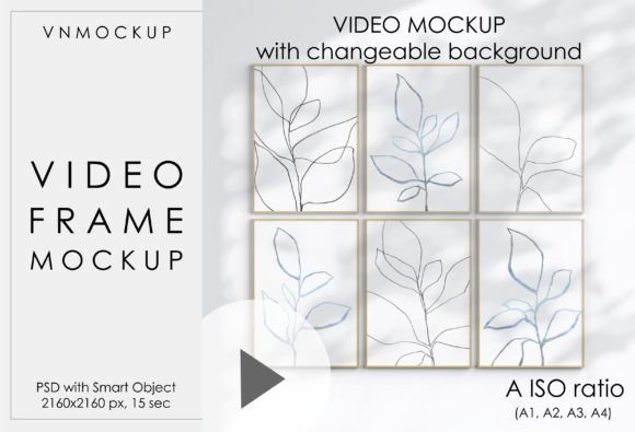 Download Video Frame Mockup, Six Posters Mockup - Frame mockup Collection
