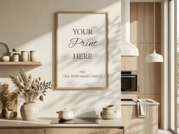 Download Vertical Frame Mockup Modern Kitchen - Frame mockup Collection