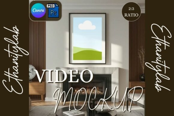 Download Fireplace Video Frame Mockup - Frame mockup Collection