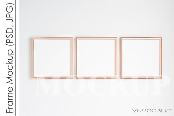 Download Gold Square Frame Mockup, Poster Mockup - Frame mockup Collection