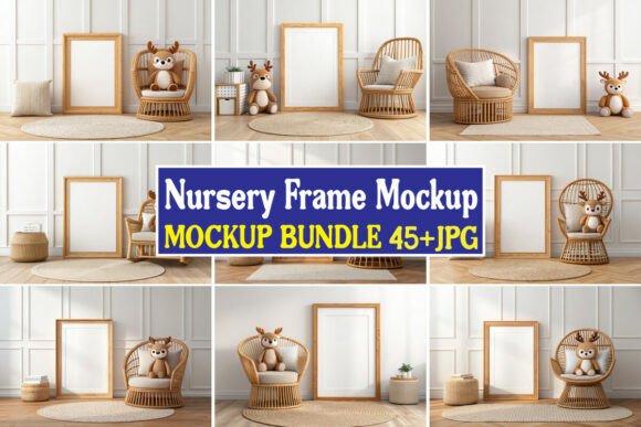 Download Nursery Frame Mockup Bundle 04 - Frame mockup Collection