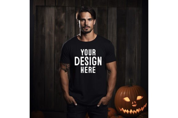 Download Man Halloween Blank Tshirt Mockup - Premium Resources