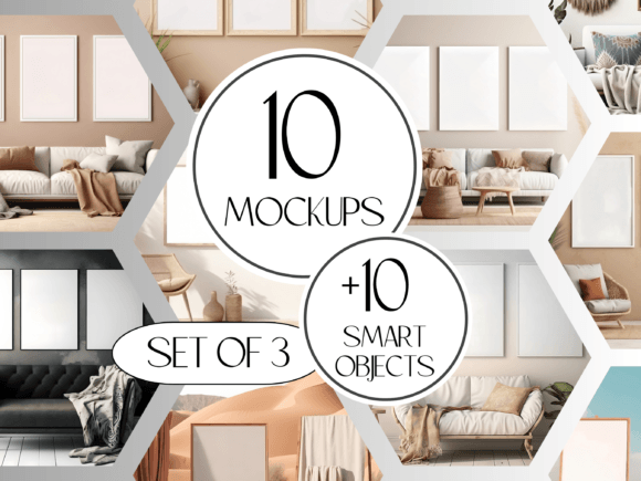 Download Frame Mockup Bundle, 10x PSD Templates - Frame mockup Collection